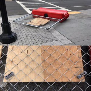 SignGuardian Anti-theft sign brackets survive Gale Force winds in Boston!